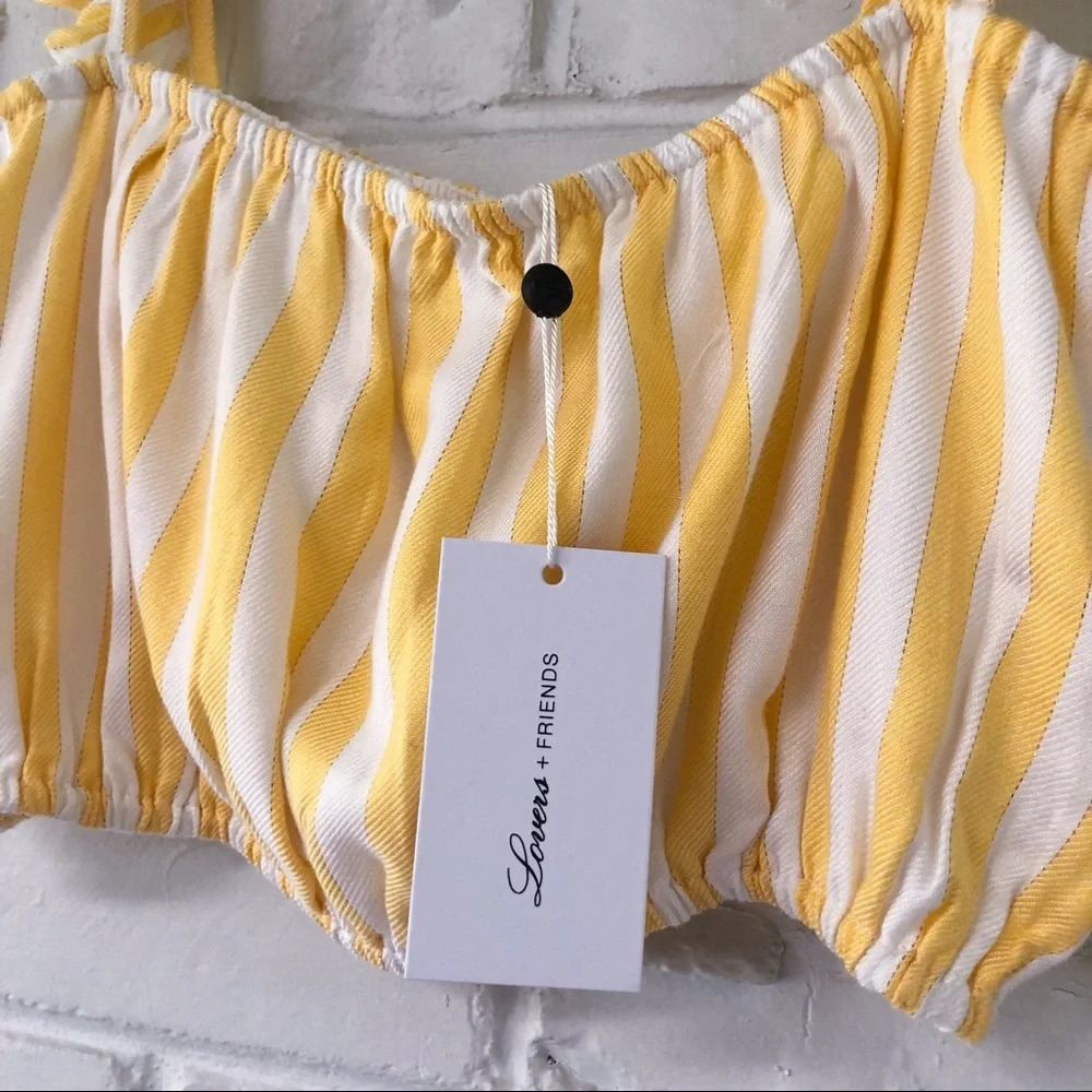 Lovers+Friends Striped Brenda Crop Top NWT - Picture 5 of 8